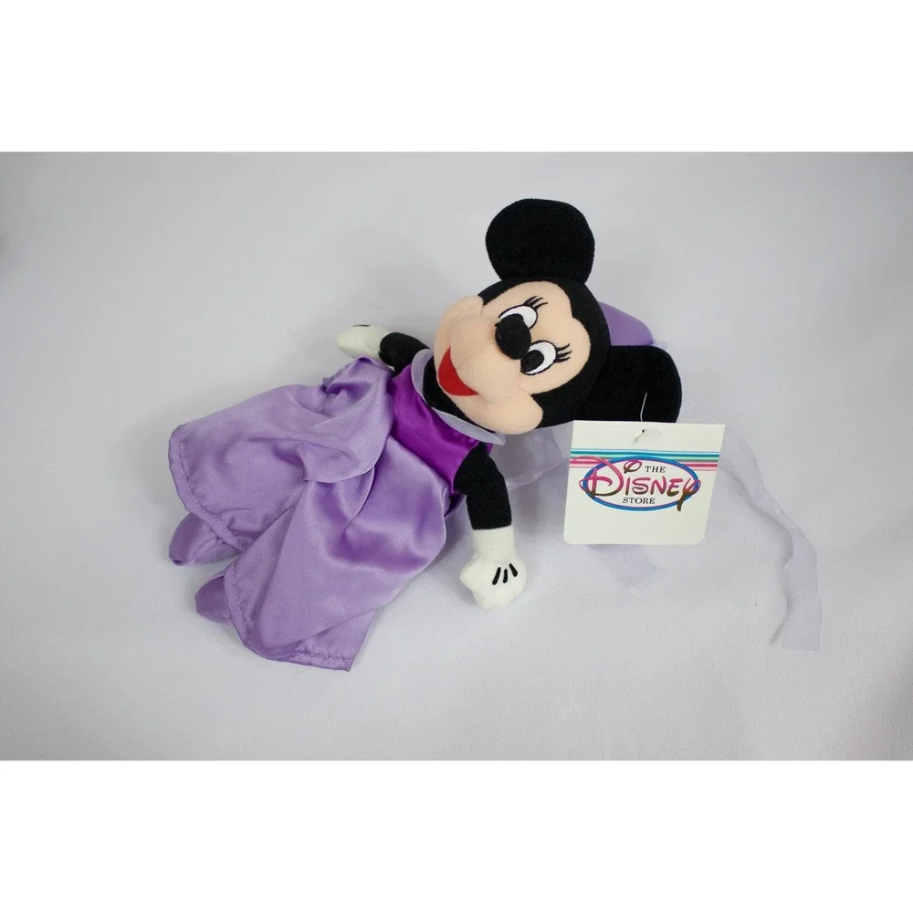 Disney Store Purple Princess Minnie Mouse Bean Bag Plush New with Tags